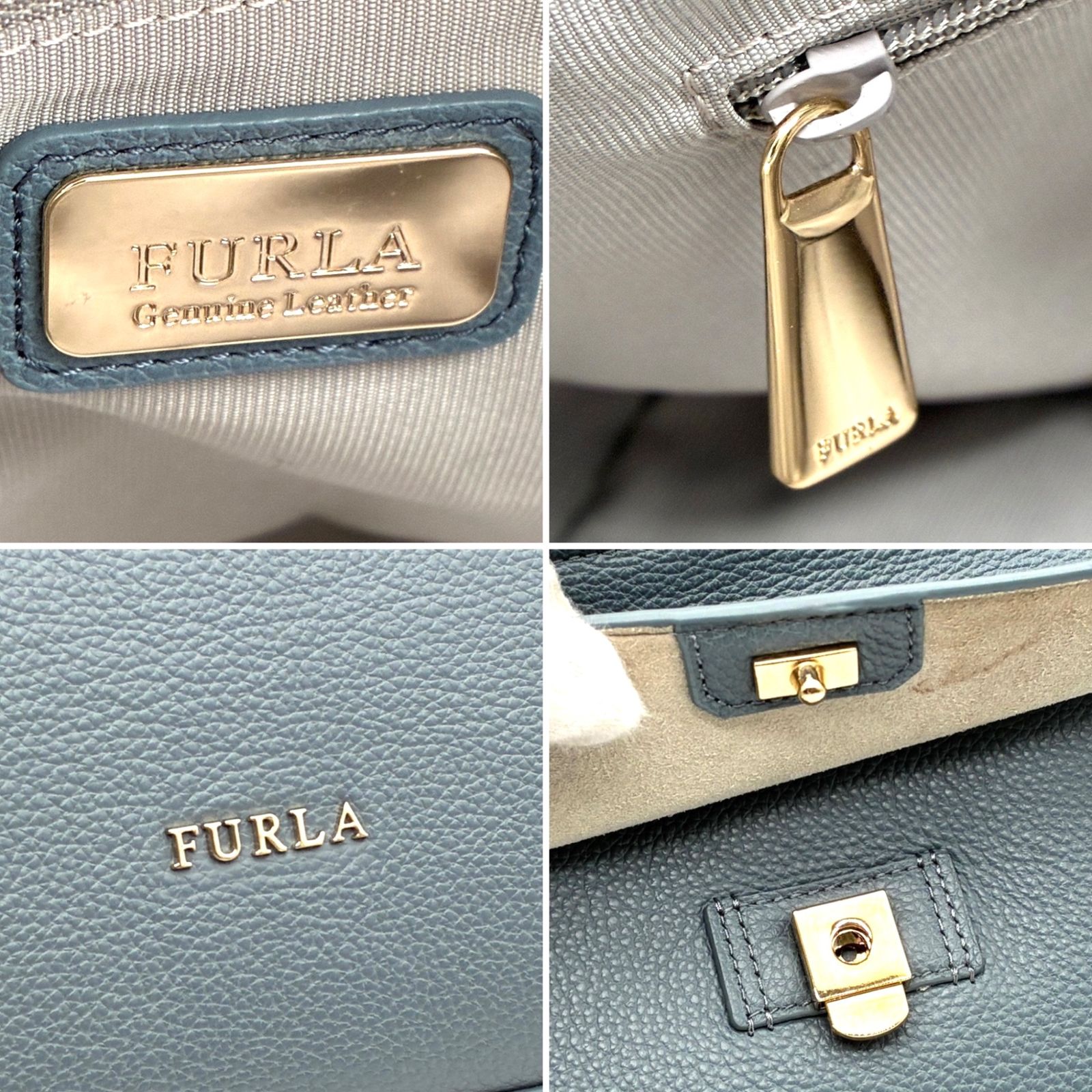 FURLA ハンドバッグ スカイブルー Mサイズ ハンドバッグ M GRIGIO BLU 