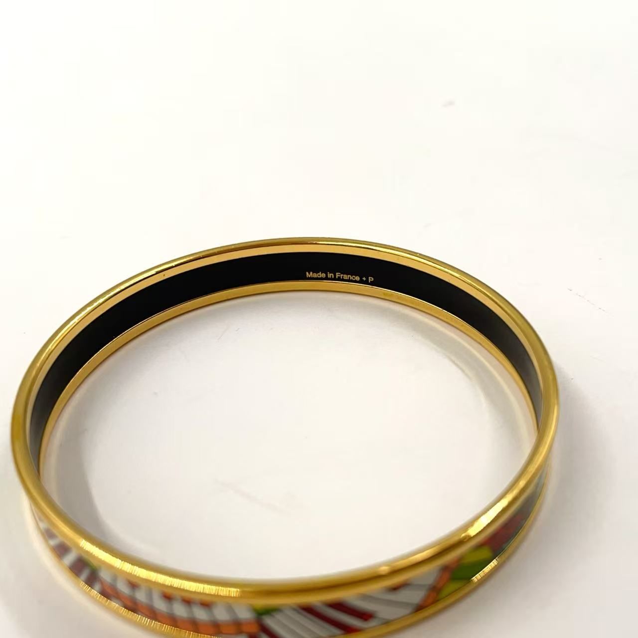 HERMES エマイユPM GP マルチカラー ブレスレット・バングル ゴールド