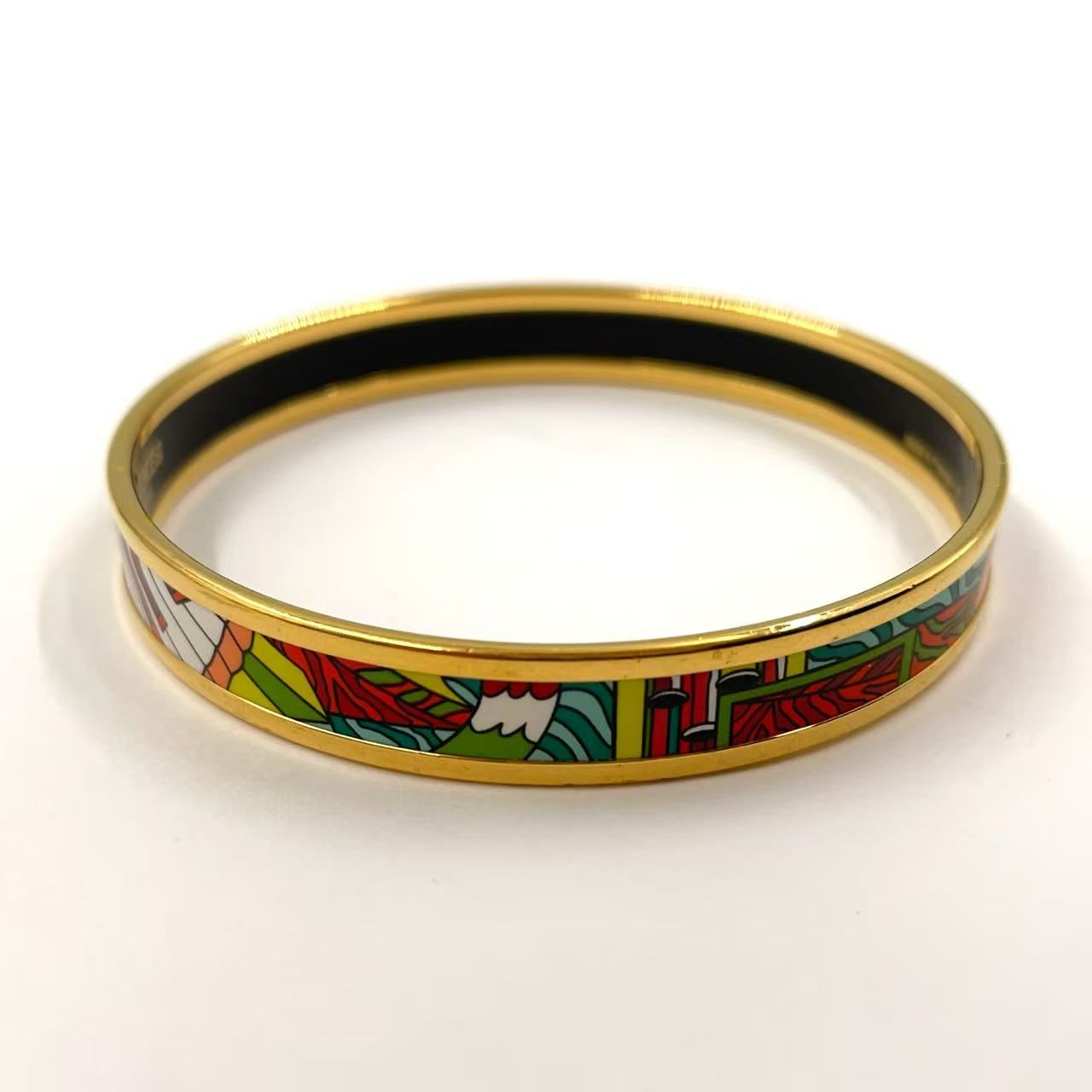 HERMES マルチカラーバングル HERMES エマイユPM GP マルチカラー ブレスレット・バングル ゴールド