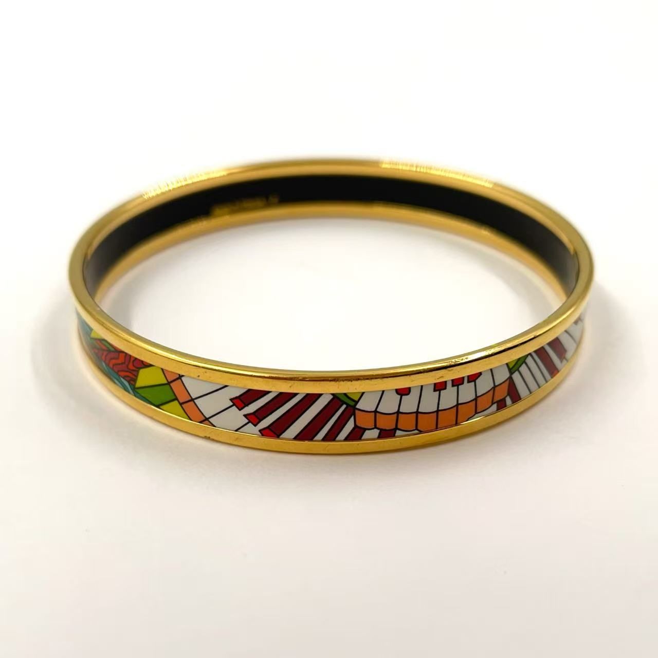 HERMES エマイユPM GP マルチカラー ブレスレット・バングル ゴールド