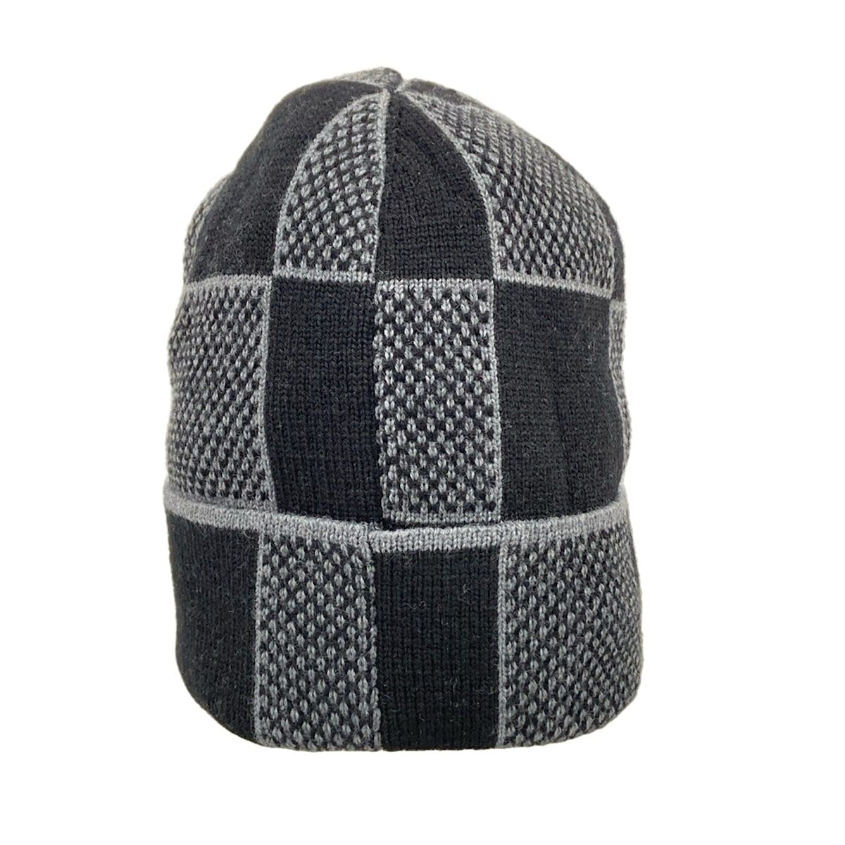 LOUIS VUITTON(ルイヴィトン) ニット帽美品 - M92737 黒×グレー×白