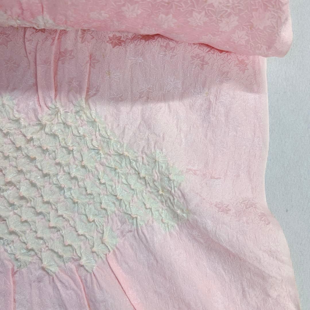 襦袢反物 正絹 絞り 雲 楓地紋 ピンク 白 襦袢 着物 052t - メルカリ