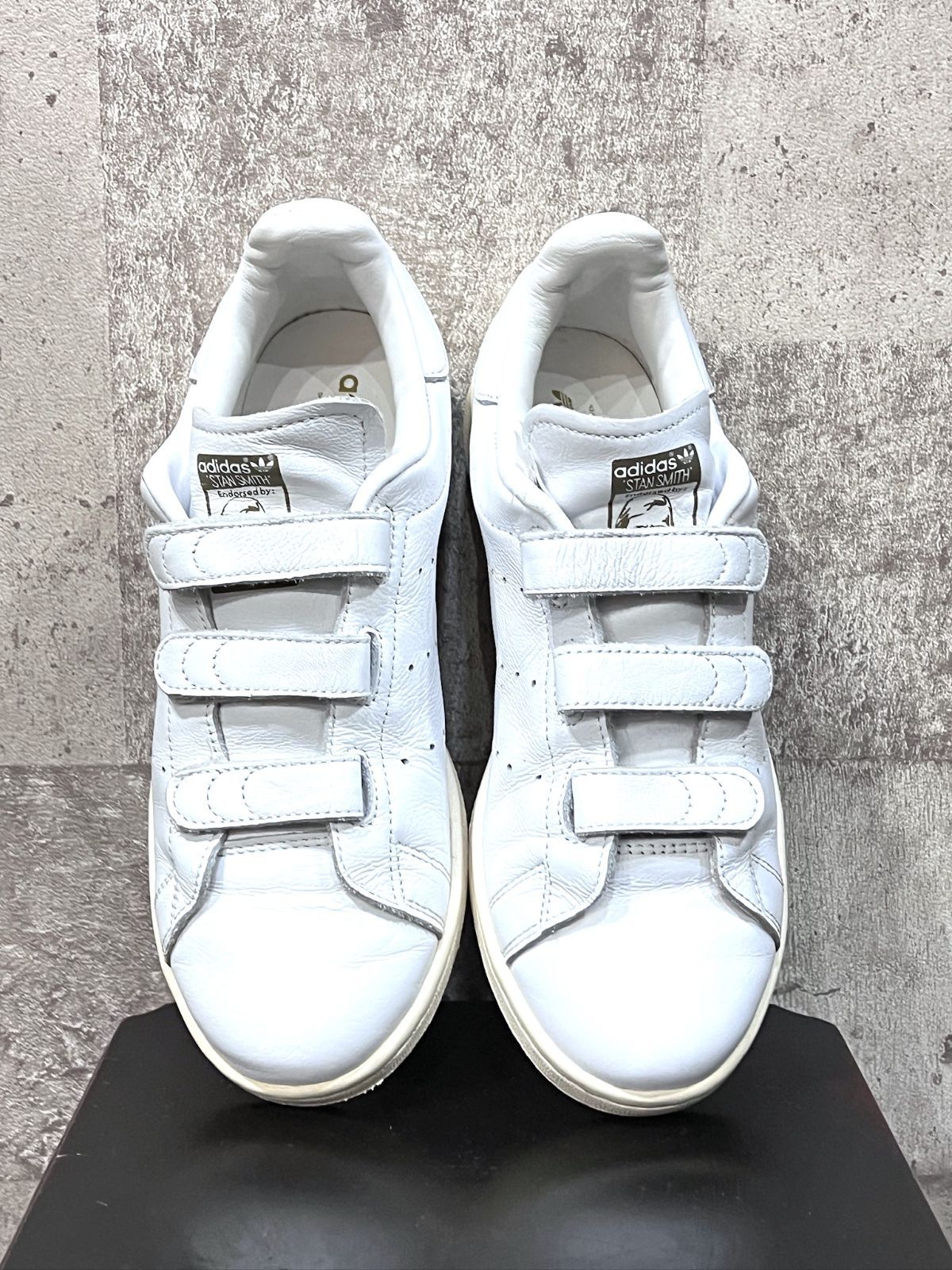 販売 資格 [美品] アディダス スタンスミス ベルクロ 24 AQ5358 adidas 