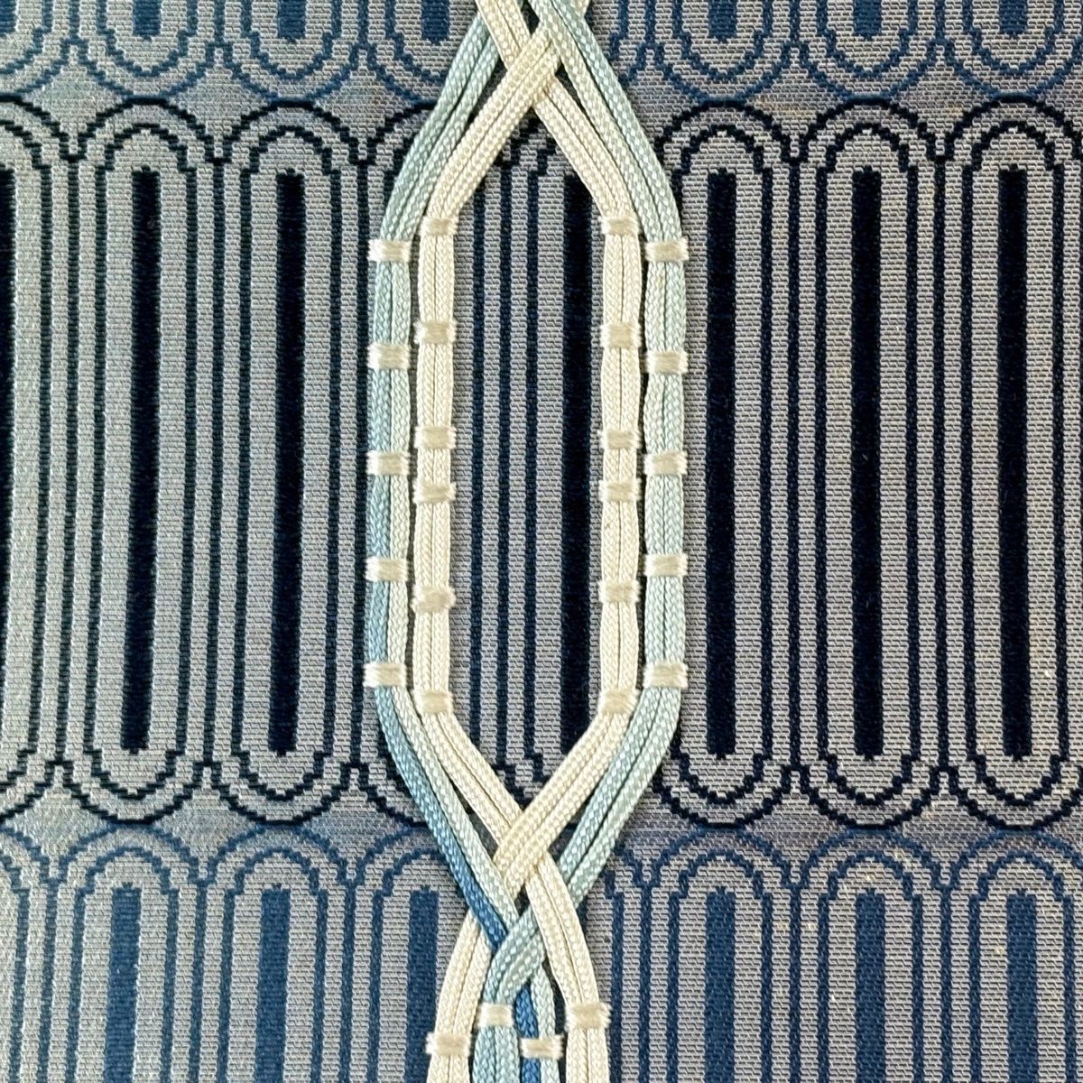 名古屋帯 名品 八寸名古屋帯 幾何学 クリーム 正絹 【中古】 - メルカリ