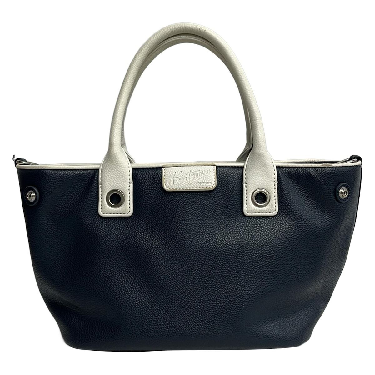 KITAMURA(キタムラ) ハンドバッグ - ネイビー×白 レザー - メルカリ