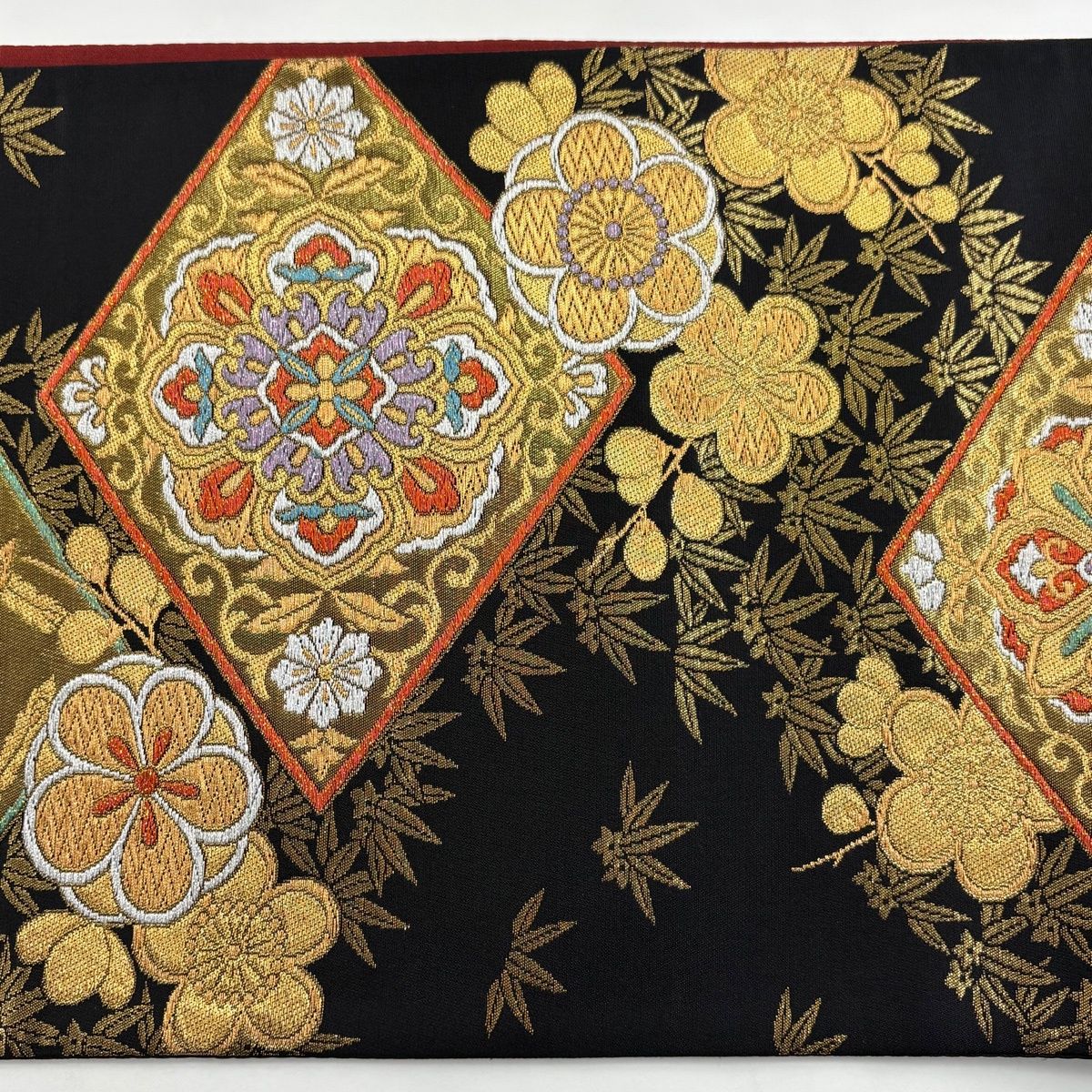 美品】 袋帯 秀品 華文 鳳凰 金糸 箔 黒 六通 正絹 【中古】 - メルカリ