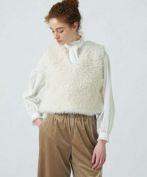 cY19 新品 Ballsey プードルファー Vネックベスト ベスト ファー