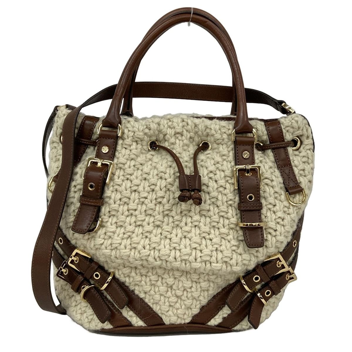 MICHAEL KORS(マイケルコース) ハンドバッグ美品 - アイボリー×ダーク 