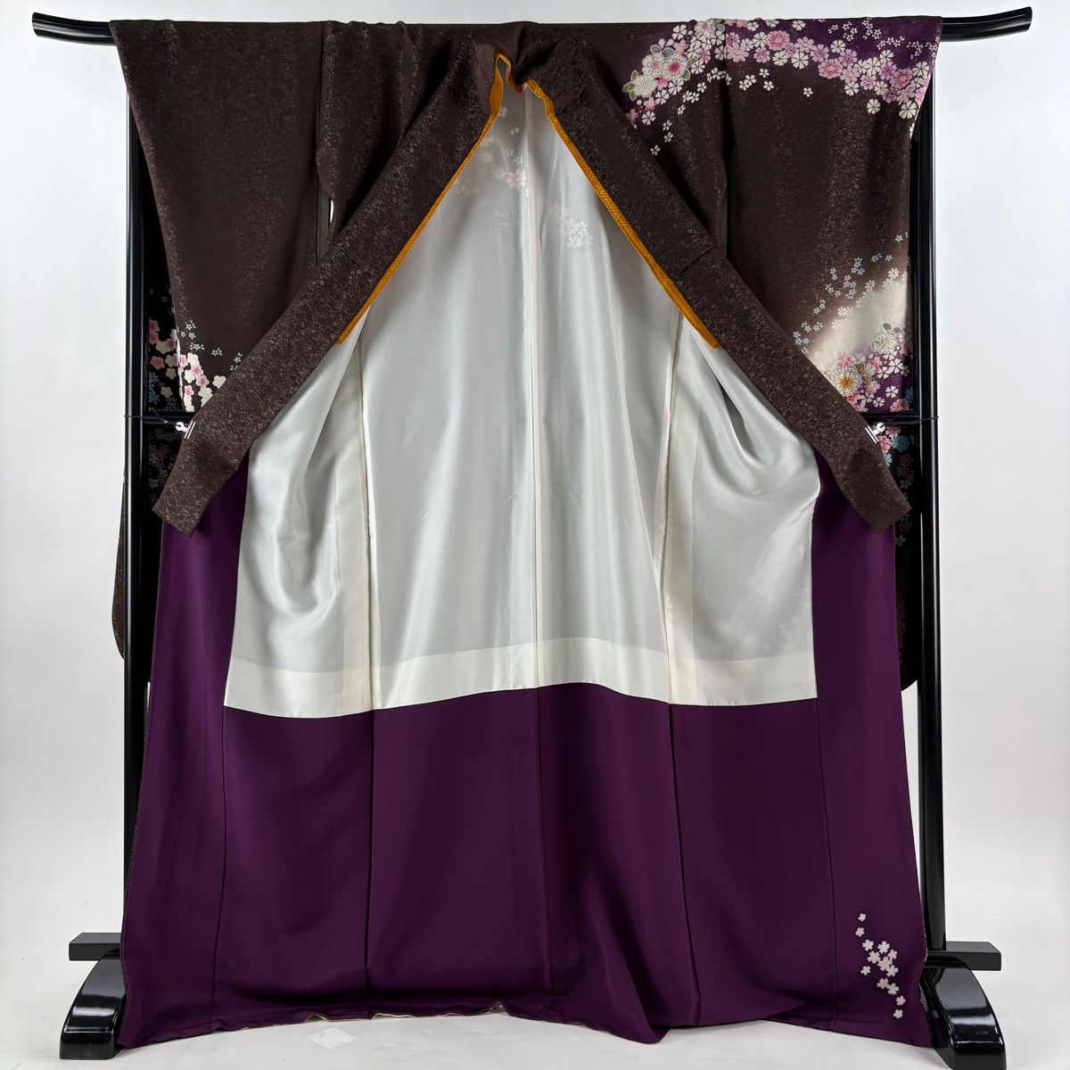 美品】 振袖 身丈175cm 裄丈68.5cm L 袷 徳永憲峯 落款 辻が花 金通し