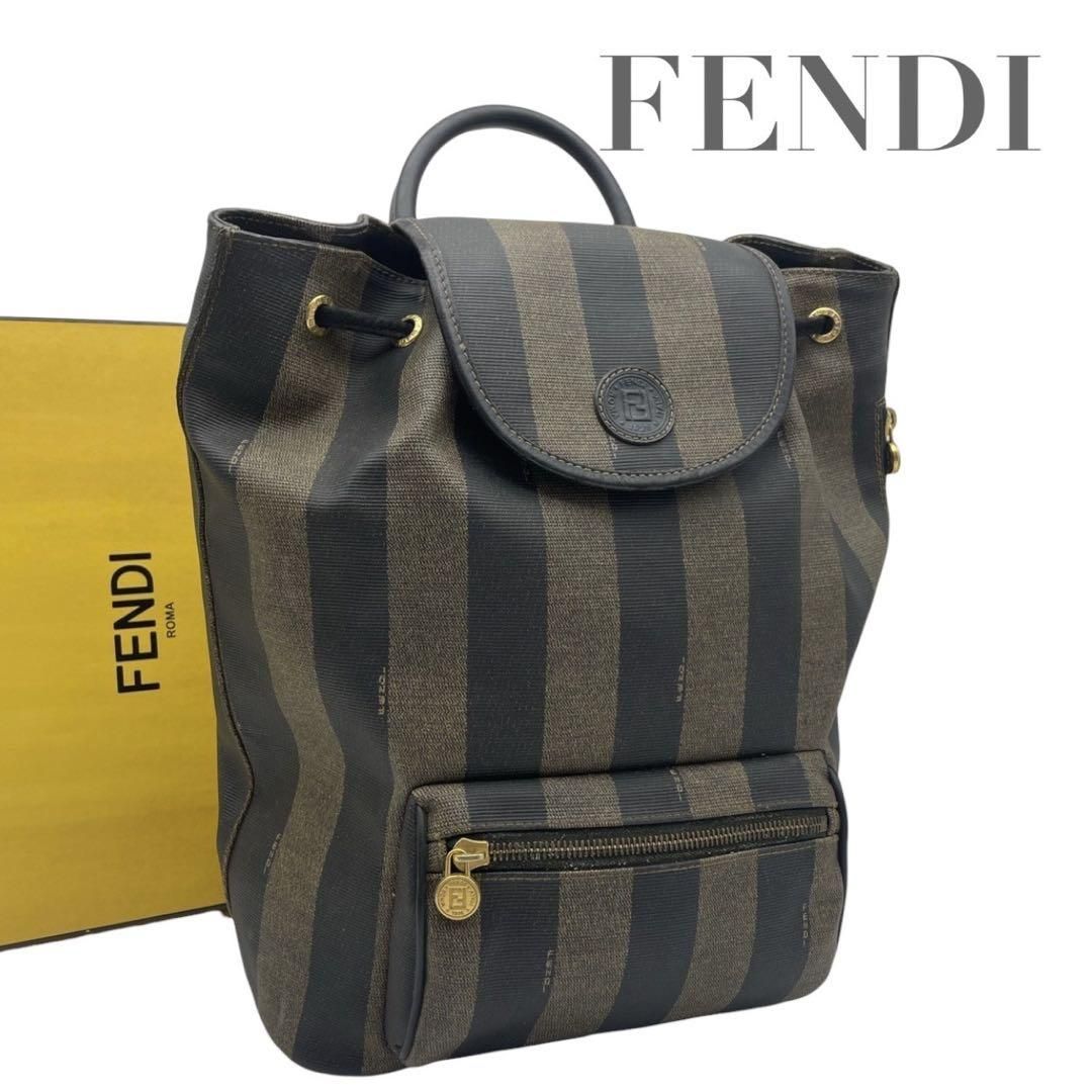 価格交渉/質問大歓迎♪】希少 フェンディ ペカン柄 リュック PVC 巾着