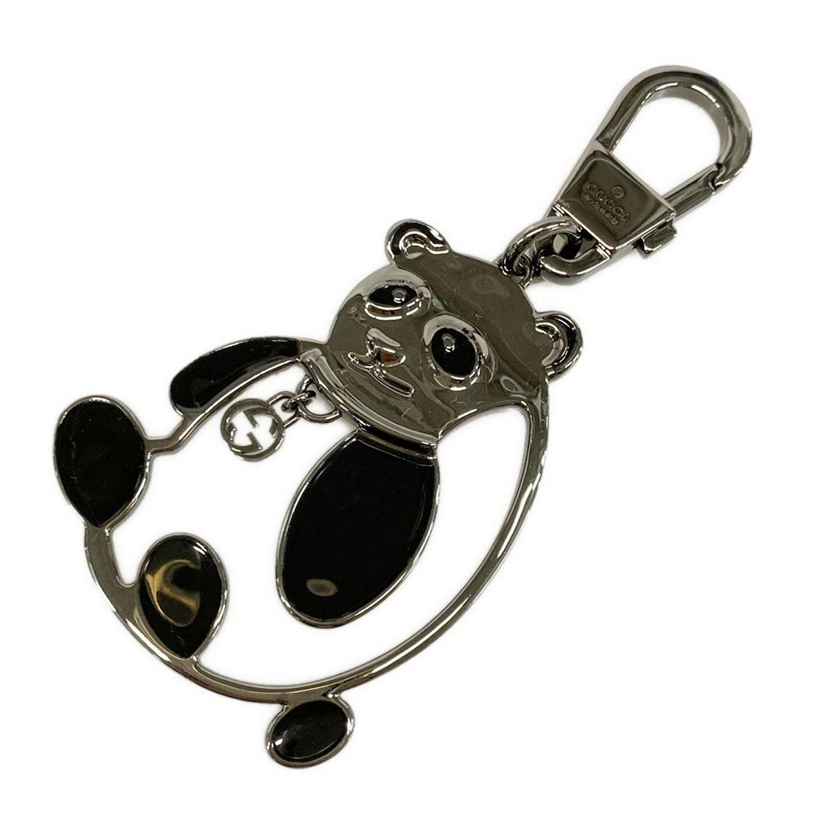【美品】GUCCI 　グッチ　パンダデザイン　バックチャーム　キーホルダー 美品】GUCCI ショップ グッチ パンダデザイン バックチャーム