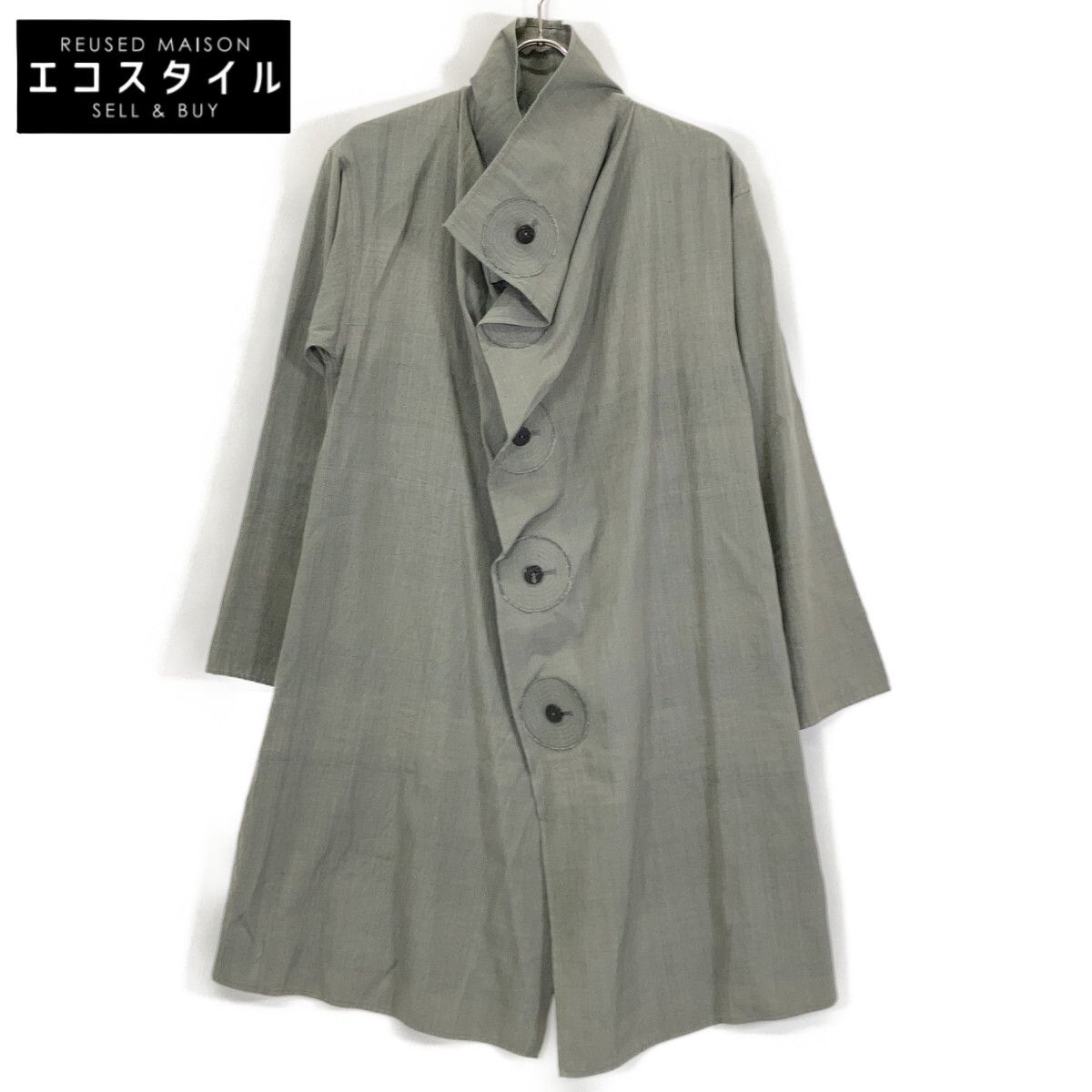 JURGEN LEHL ヨーガンレール ｸﾞﾘｰﾝ系 ｺｯﾄﾝ×ｼﾙｸ 刺繍ﾃﾞｻﾞｲﾝｺｰﾄ M - メルカリ