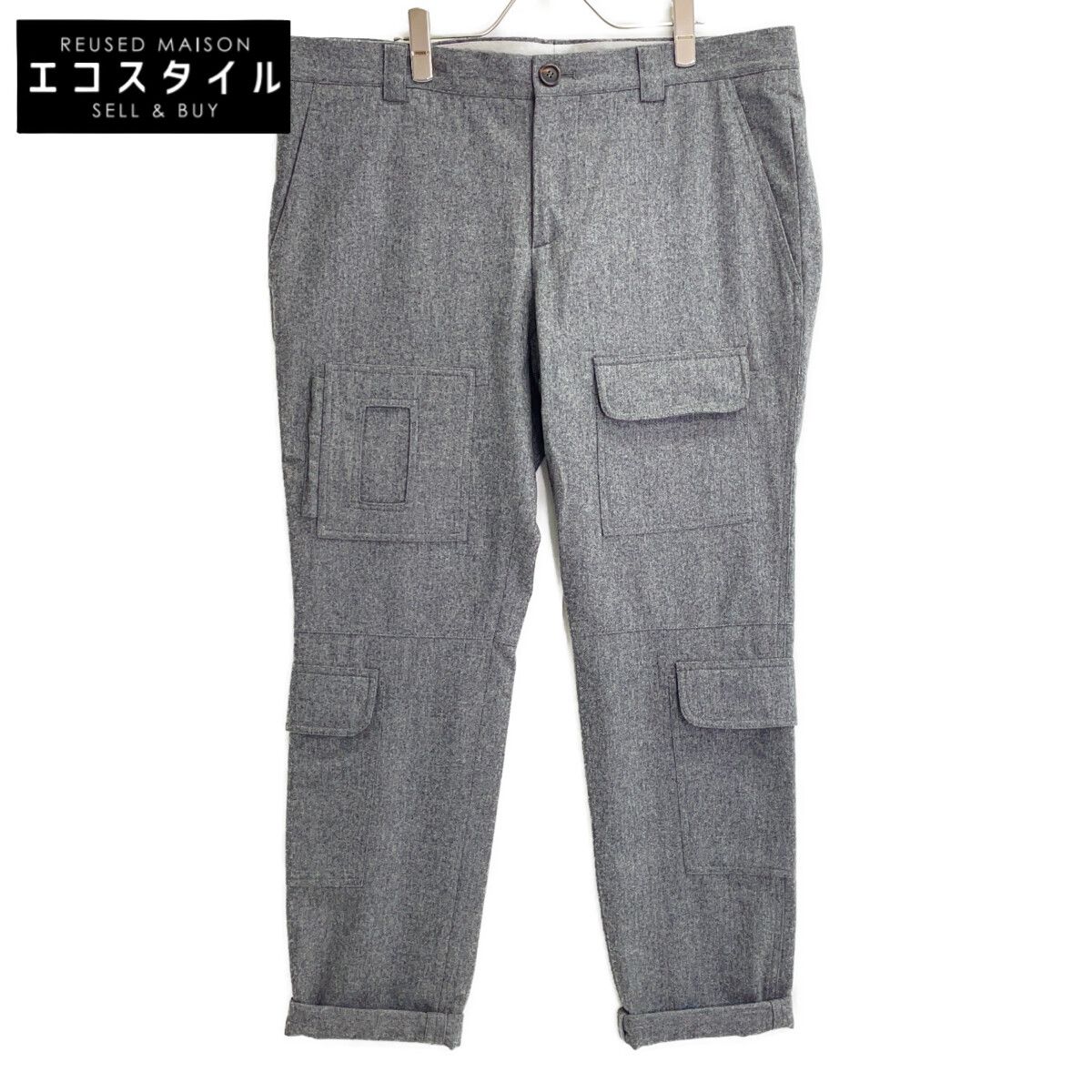 BRUNELLO CUCINELLI ブルネロクチネリ DT9219107 ｸﾞﾚｰ ｳｰﾙ ｶｰｺﾞﾊﾟﾝﾂ 54