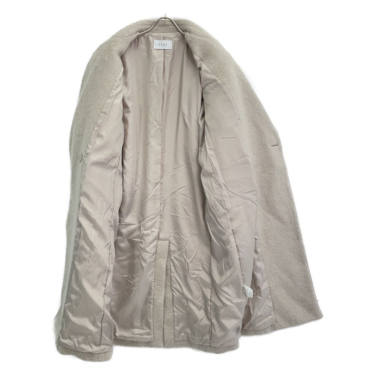 ETRE TOKYO エトレトウキョウ 1223600016-0 ｸﾞﾚｰ ｳｰﾙｼｬｷﾞｰﾁｪｽﾀｰｺｰﾄ S  