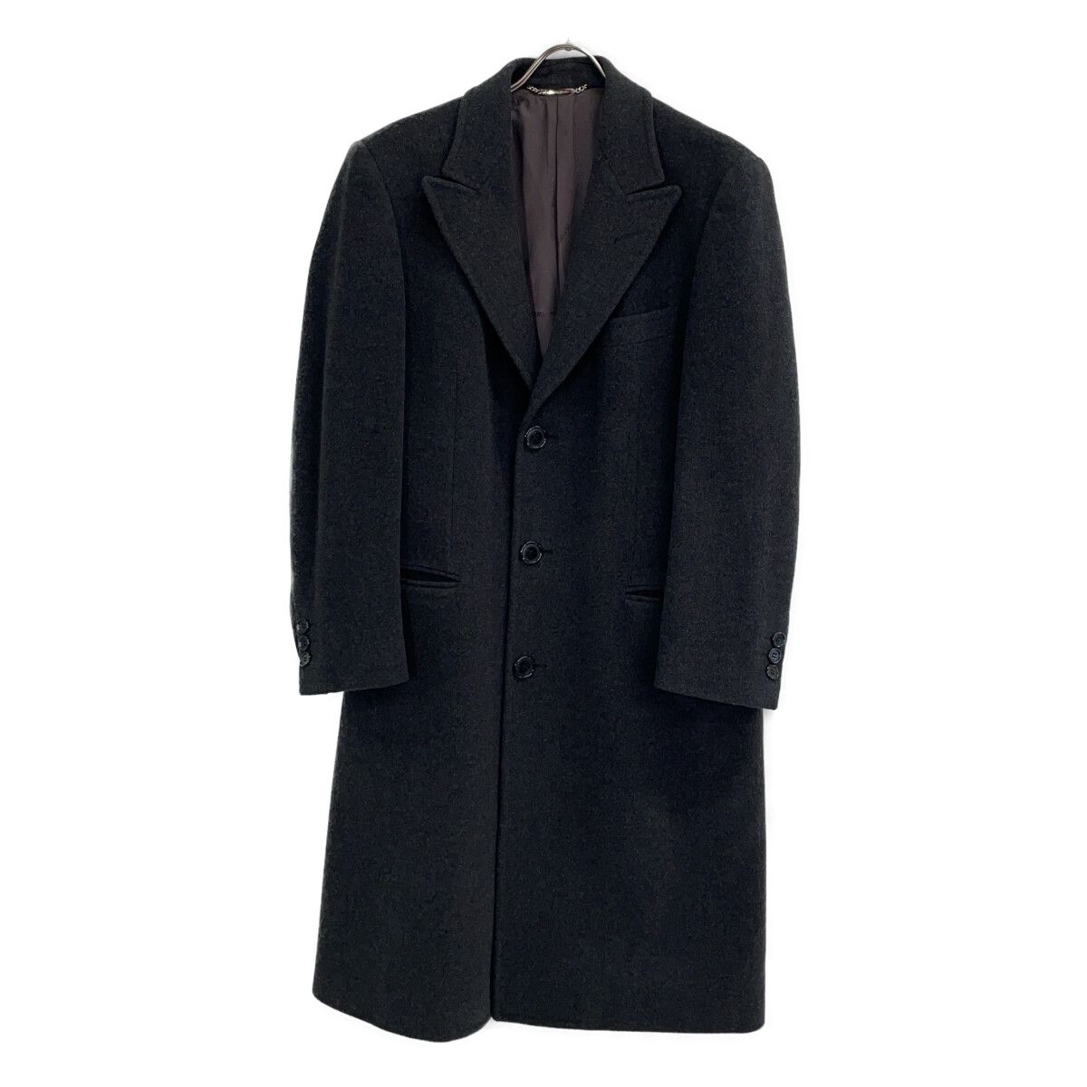 DOLCE&GABBANA ドルチェアンドガッバーナ F504/7248 ｸﾞﾚｰ ｳｰﾙ ﾁｪｽﾀｰｺｰﾄ