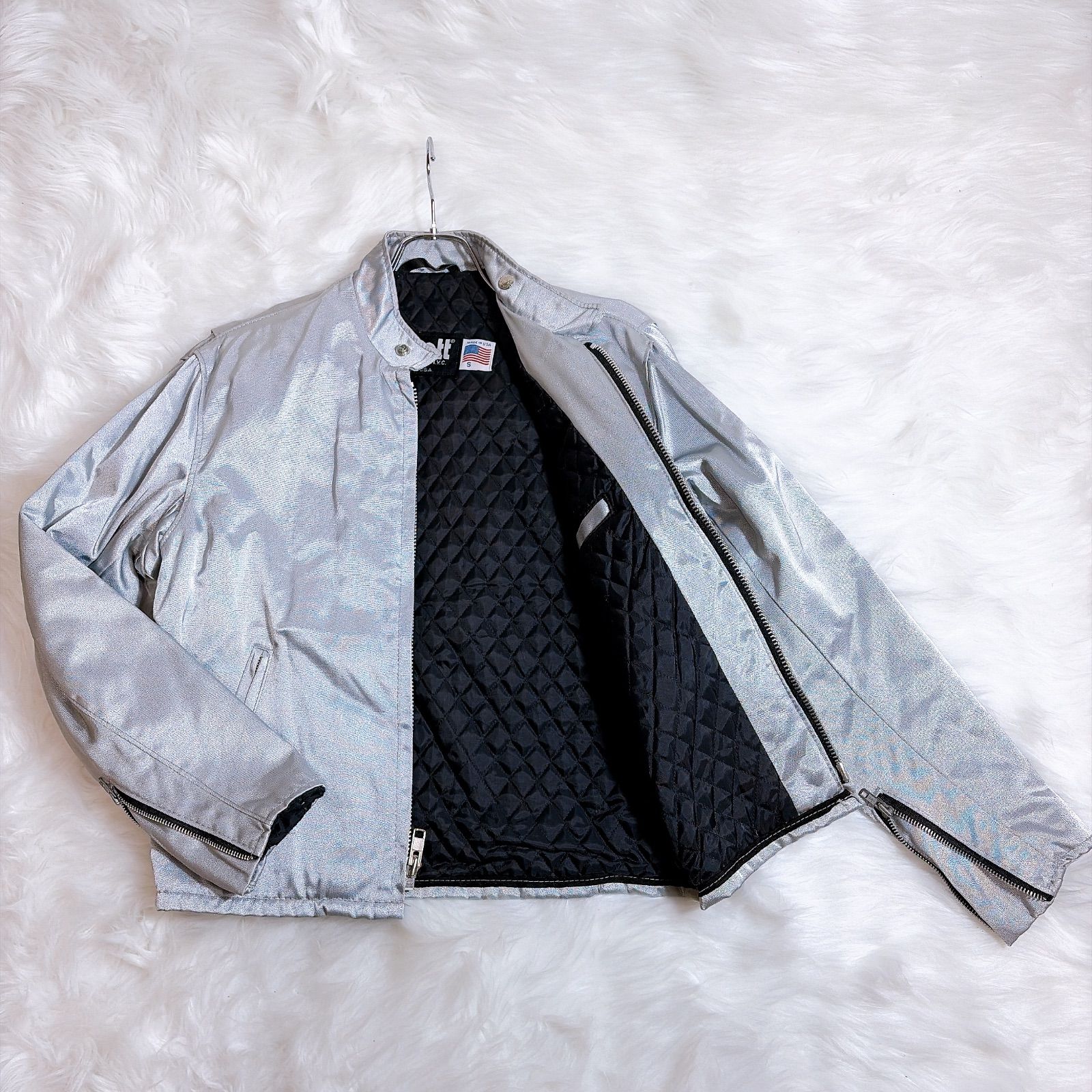 Schott シングルライダースジャケット USA シルバー 36 - メルカリ