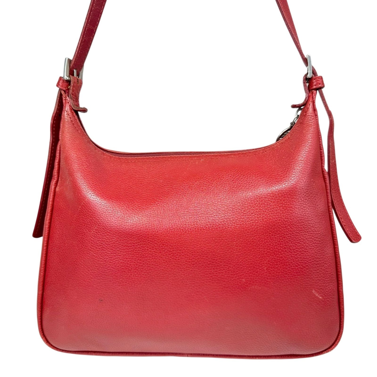 B4262】 LONGCHAMP ロンシャン ショルダーバッグ オールレザー レッド