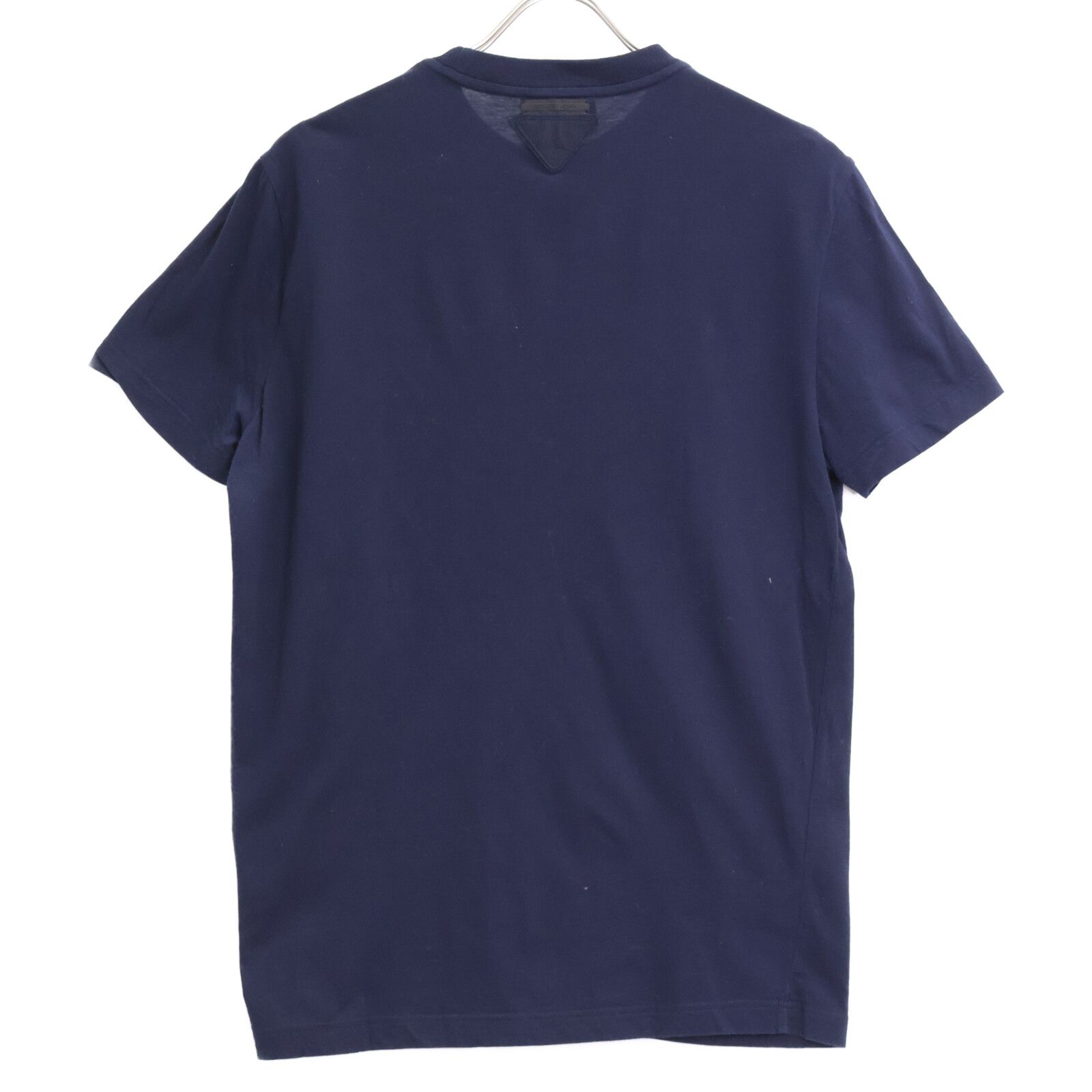 PRADA プラダ UMJ492 ﾈｲﾋﾞｰ ﾄﾗｲｱﾝｸﾞﾙﾛｺﾞ ｸﾙｰﾈｯｸTｼｬﾂ M 【公式通販】