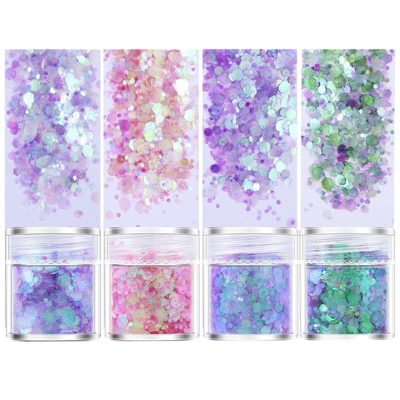 4色セット ネイルグリッタージェルネイルラメホログラムセット