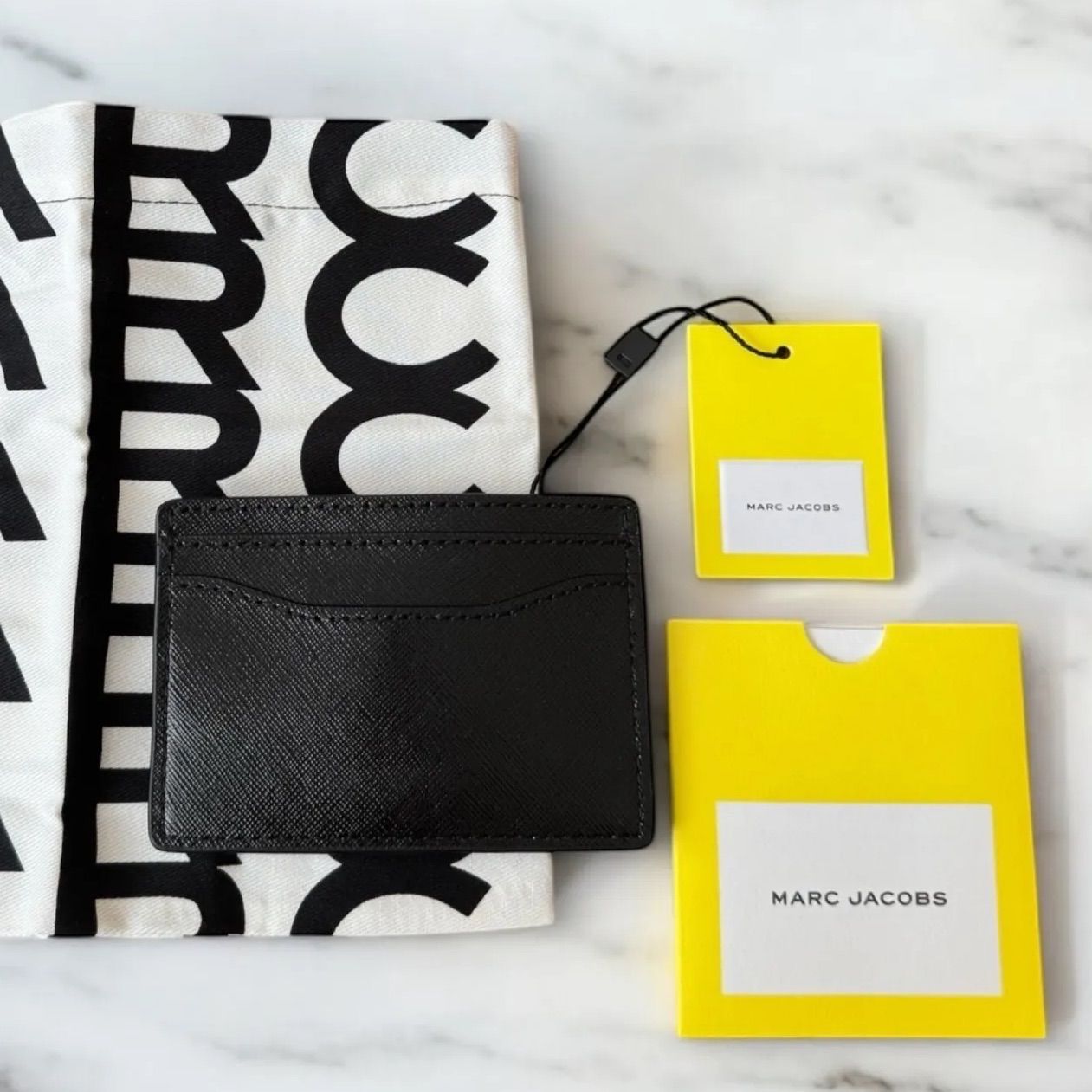 新品】MARC JACOBS マークジェイコブス レザー カードケース ブラック
