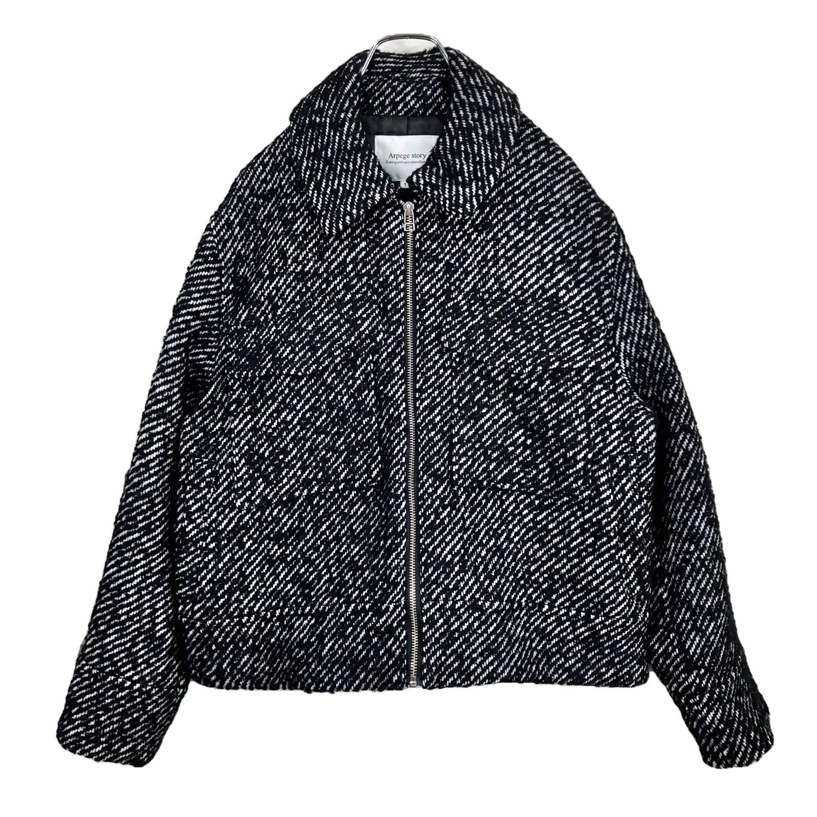 Arpege story 2024AW ループツイードZIPブルゾン 1 ブラック 黒