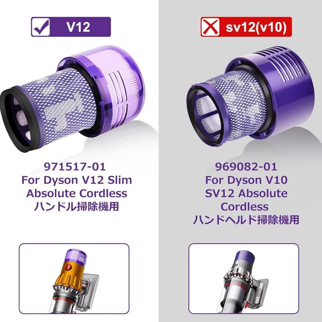 ダイソン V12 掃除機 フィルター SV20 SV30 detect slim fluffy用