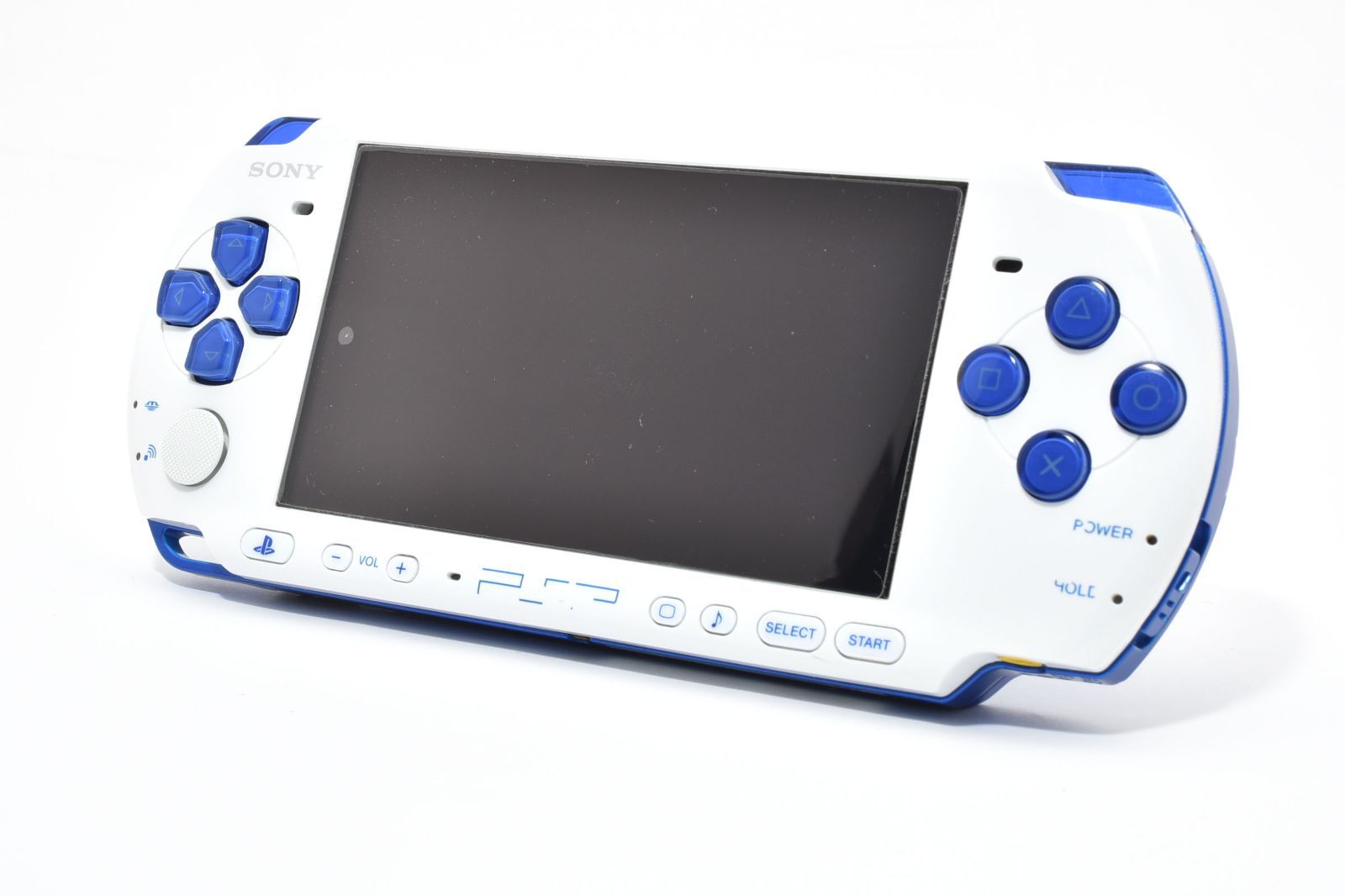 PSP 3000 ホワイト ブルー 本体 SONY プレイステーションポータブル WB 色 PlayStationPortable ソニー プレステ 充電器 メモリースティック付 バッテリー込 すぐ遊べる カラー