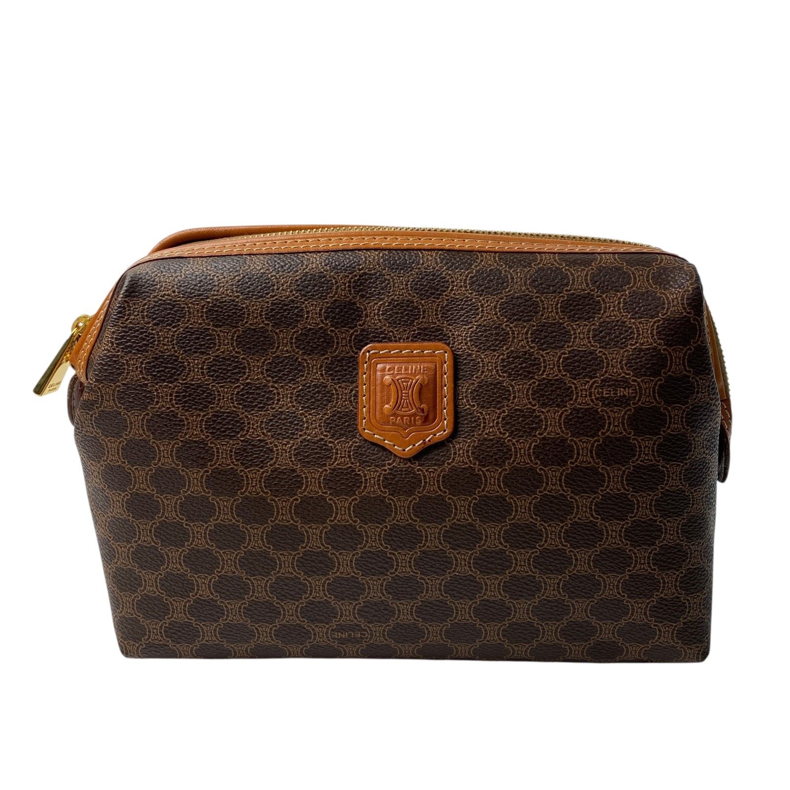 美品 セリーヌ CELINE レディース マカダム柄 ポーチ - メルカリ