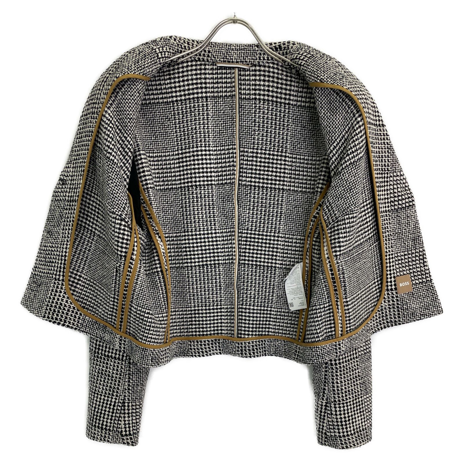 BOSS ボス ｸﾞﾚｰ ｸﾞﾚﾝﾁｪｯｸ 金ﾎﾞﾀﾝ ﾂｲｰﾄﾞｸﾛｯﾌﾟﾄﾞｼﾞｬｹｯﾄ 40 - メルカリ