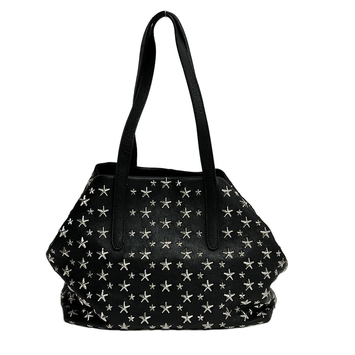 ジミーチュウ　ソフィアM スタッズ　スター　黒革製 JIMMY CHOO(ジミーチュウ) トートバッグ ソフィアM 黒 スタッズ/スター