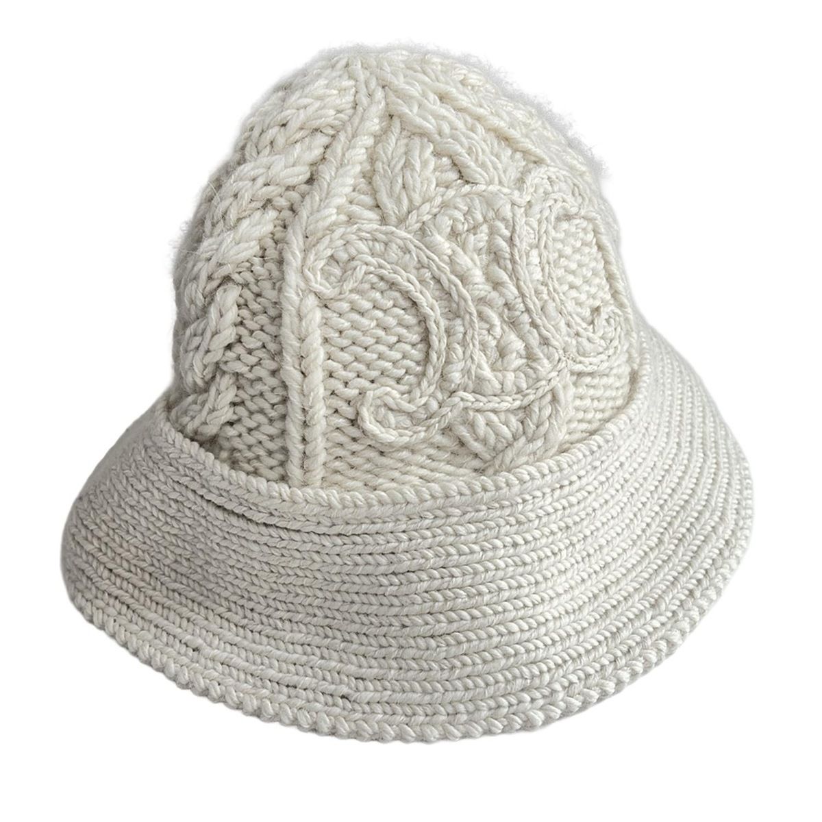 CELINE(セリーヌ) ハット美品 トリオンフ クロシェ ニット帽 2AE7I286X