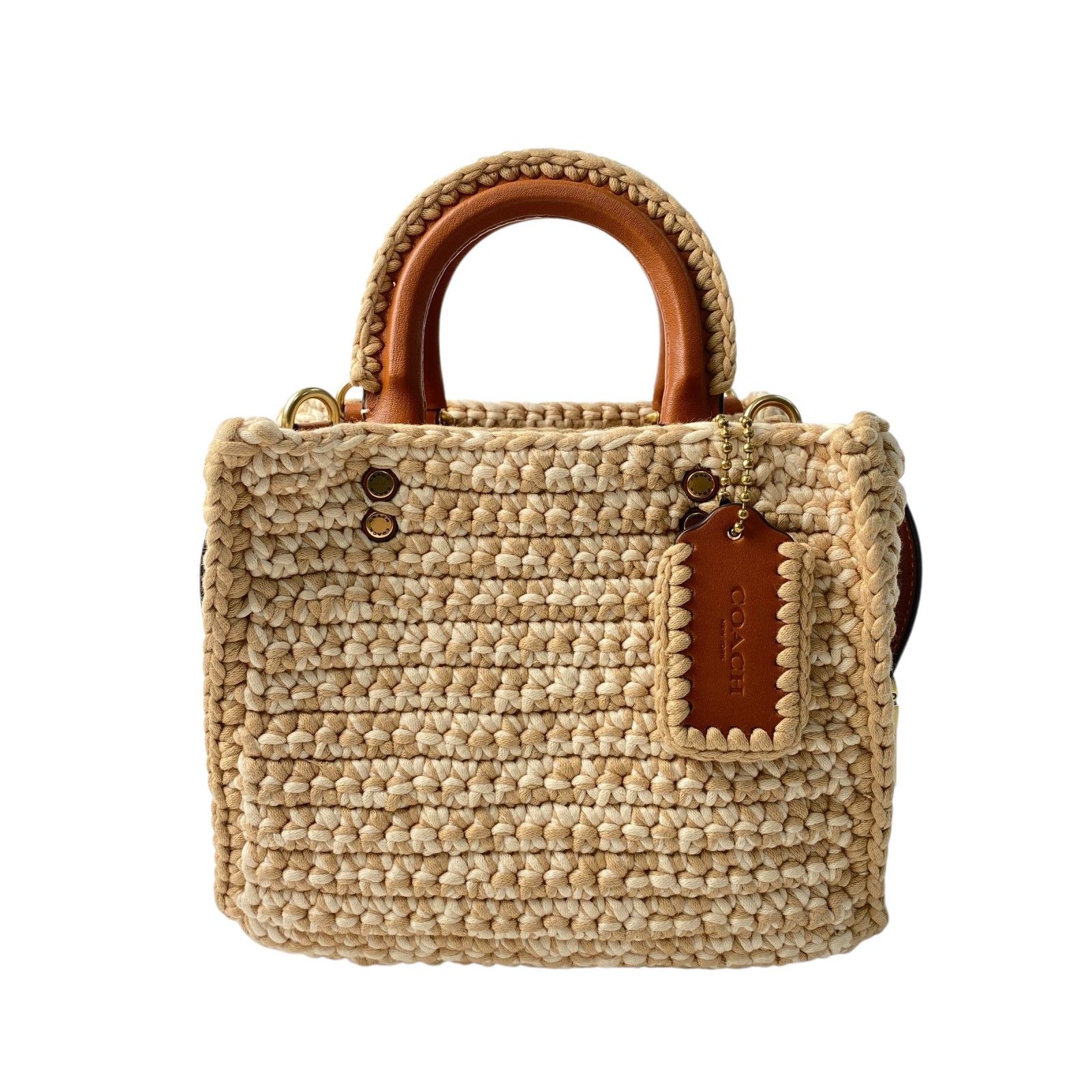 美品 コーチ coach レディース ローグ20 クロシェ 3way ショルダー 
