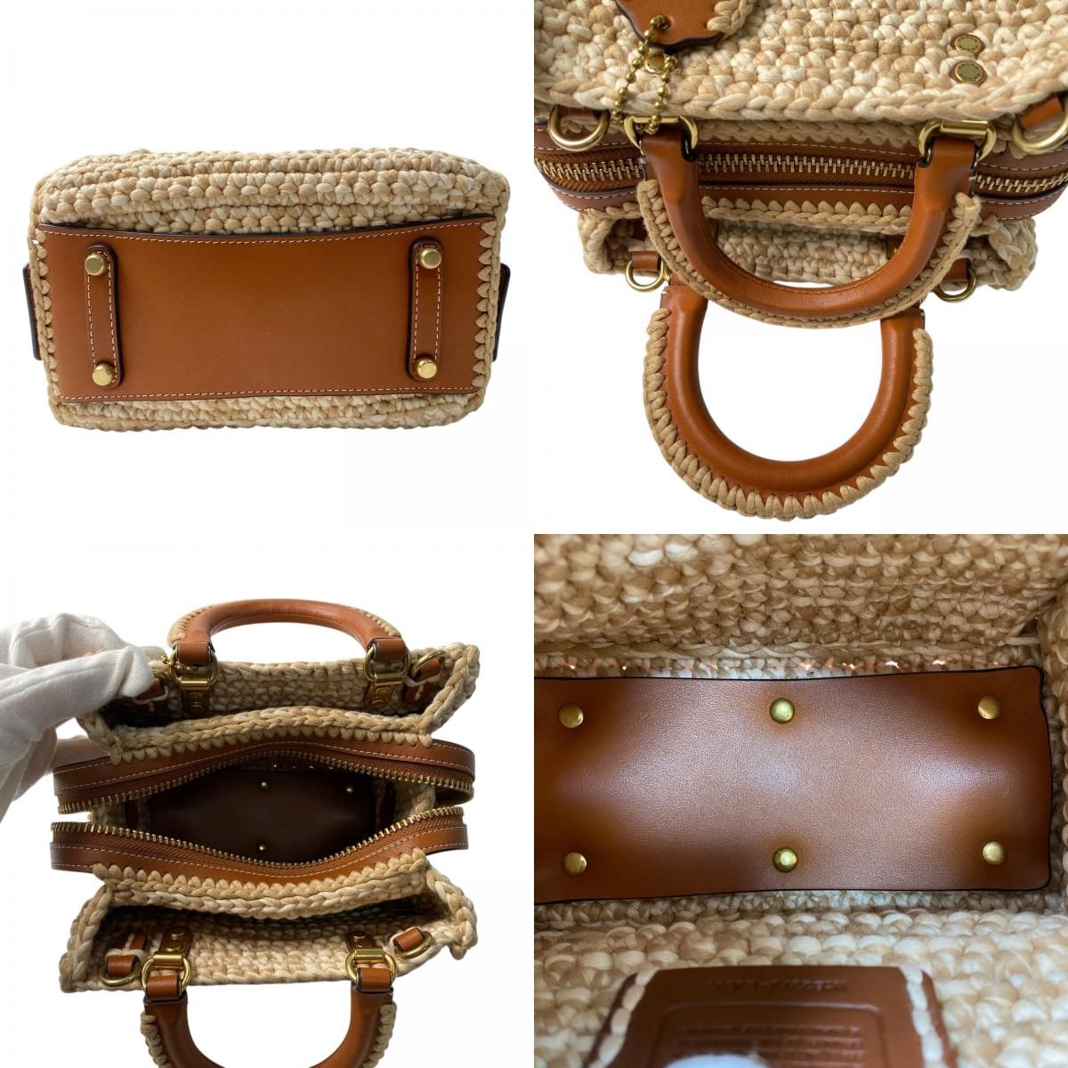 美品 コーチ coach レディース ローグ20 クロシェ 3way ショルダー 