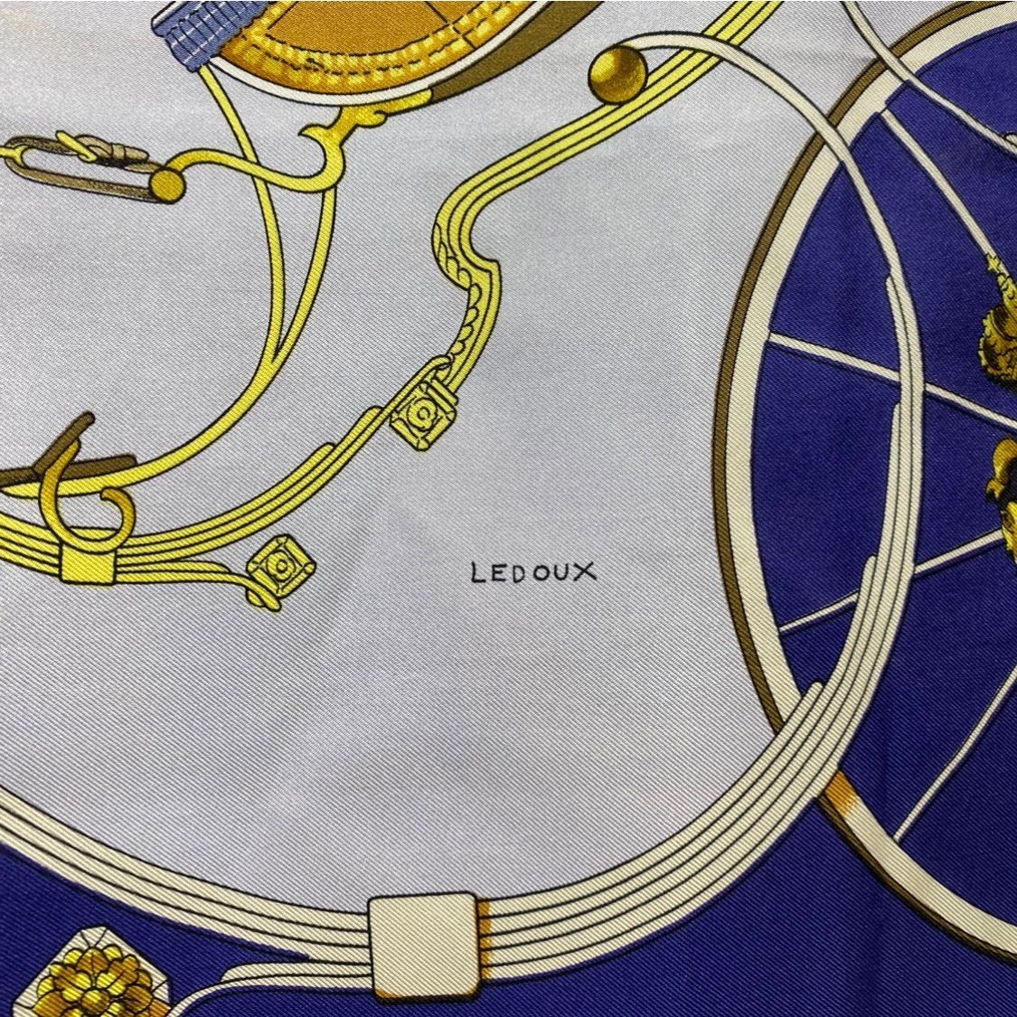 エルメス カレ90 SPRINGS シルクスカーフ スプリング ネイビー HERMES