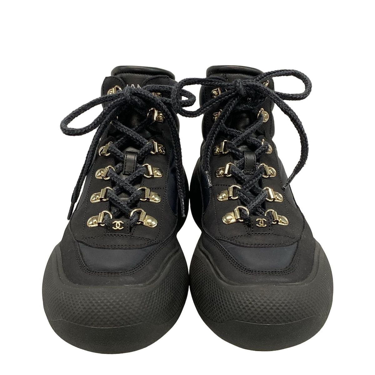 CHANEL(シャネル) スニーカー 39 レディース - G45337 黒 - メルカリ