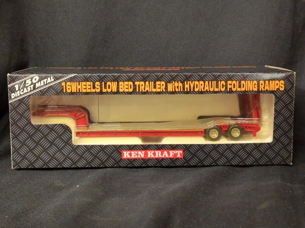 KEN KRAFT 1 50 16輪 中低床重量物運搬用トレーラ 自動あゆみ付 レッド