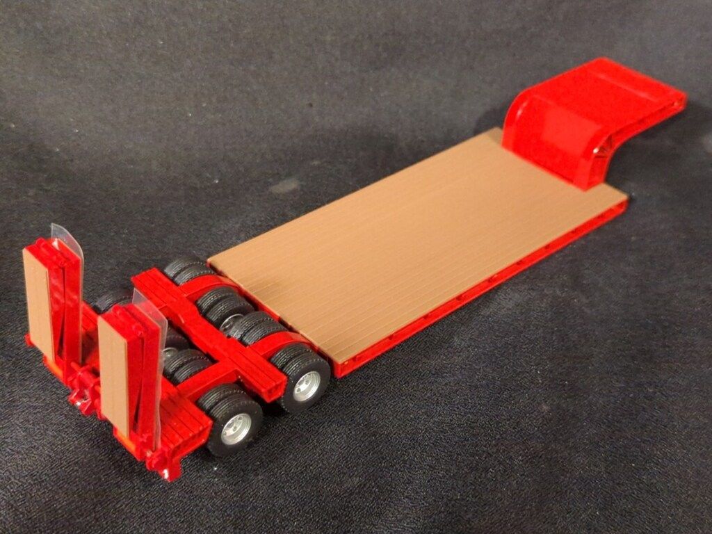  KEN KRAFT 1 50 16輪 中低床重量物運搬用トレーラ 自動あゆみ付 レッド その他 ミニカー