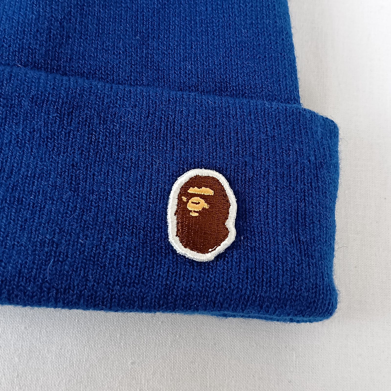A BATHING APE BABY MILO ベイシングエイプ ニット帽 ビーニー ブルー