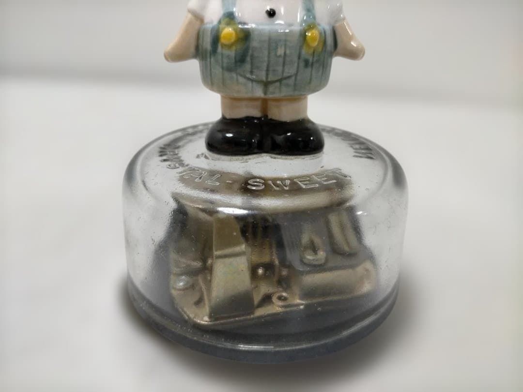 送料無料】 陶器製 ピエロ オルゴール フィギュリン 卓上 インテリア