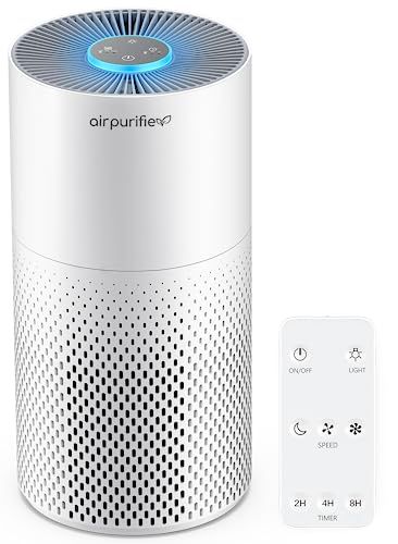 Afloia 空気清浄機 小型 30畳 遠隔操作 七色ライト付き 花粉 タバコ ペットの毛 hepa フィルター 3段階風量切替 花粉症 たばこ用 強力 6畳 8畳 10畳 部屋用 卓上 加湿なし コンパクト 省エネ リモ a 161 bd 33