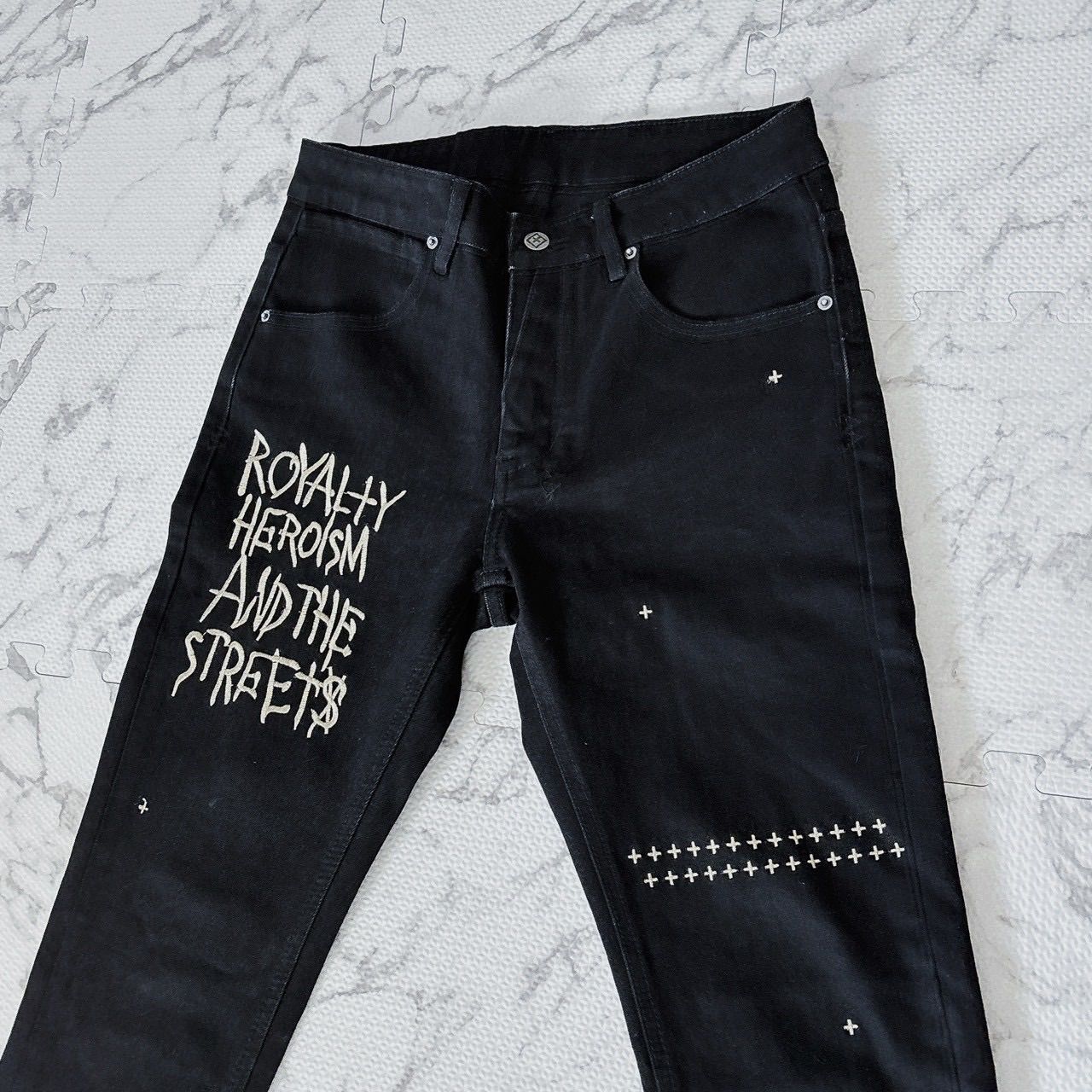 美品】KSUBI スビ VAN WINKLE RETOX BLUE スキニーデニム W29 ROYALTY