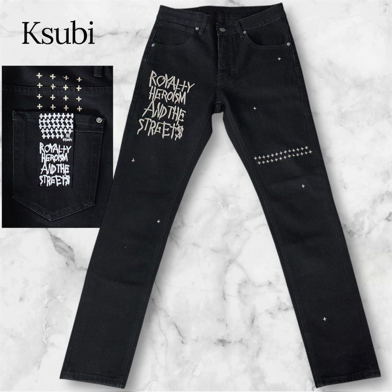 Winkle Van Ksubi Blue | Jeans Mens Denim Skinny ++ Repair Dakota 