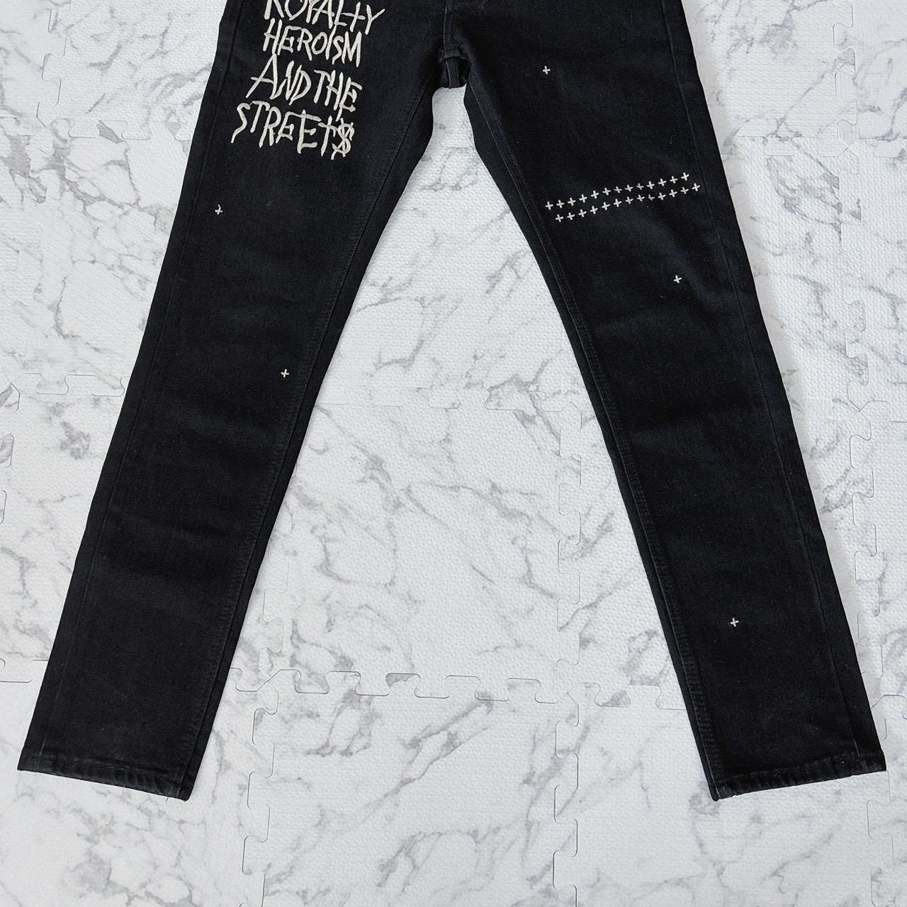 美品】KSUBI スビ VAN WINKLE RETOX BLUE スキニーデニム W29 ROYALTY