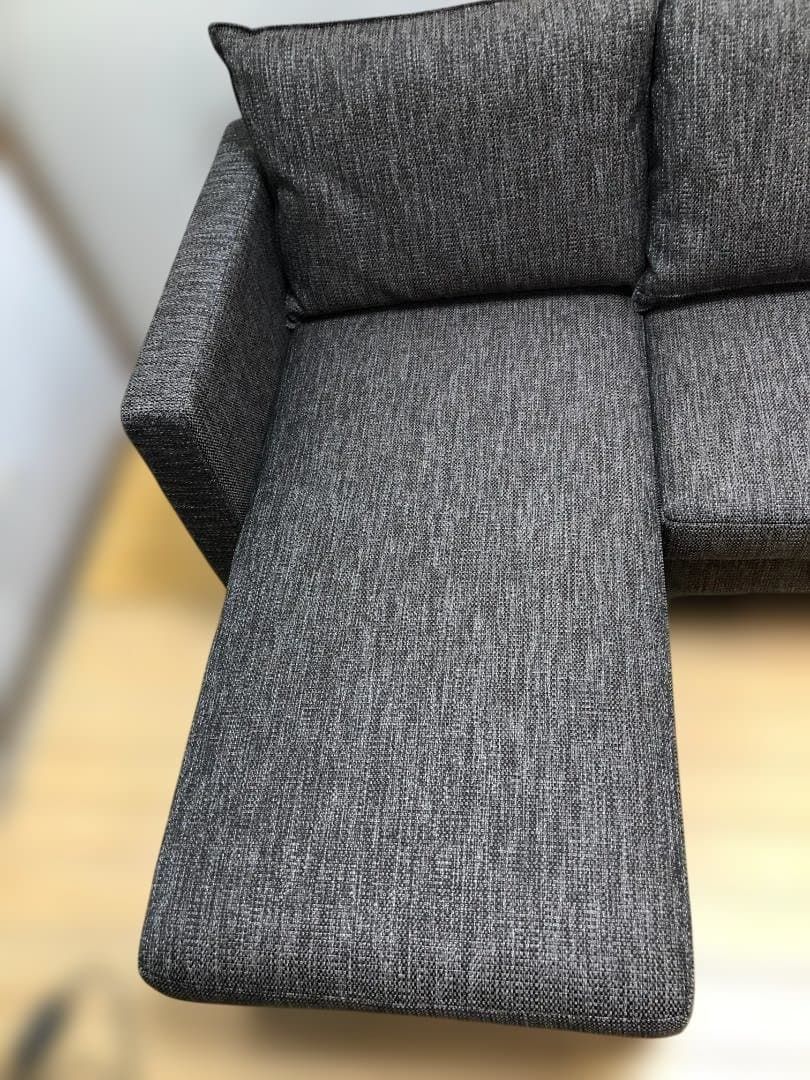 ADAL アダル L字カウチソファ 左カウチ グレー ファブリック 業務用