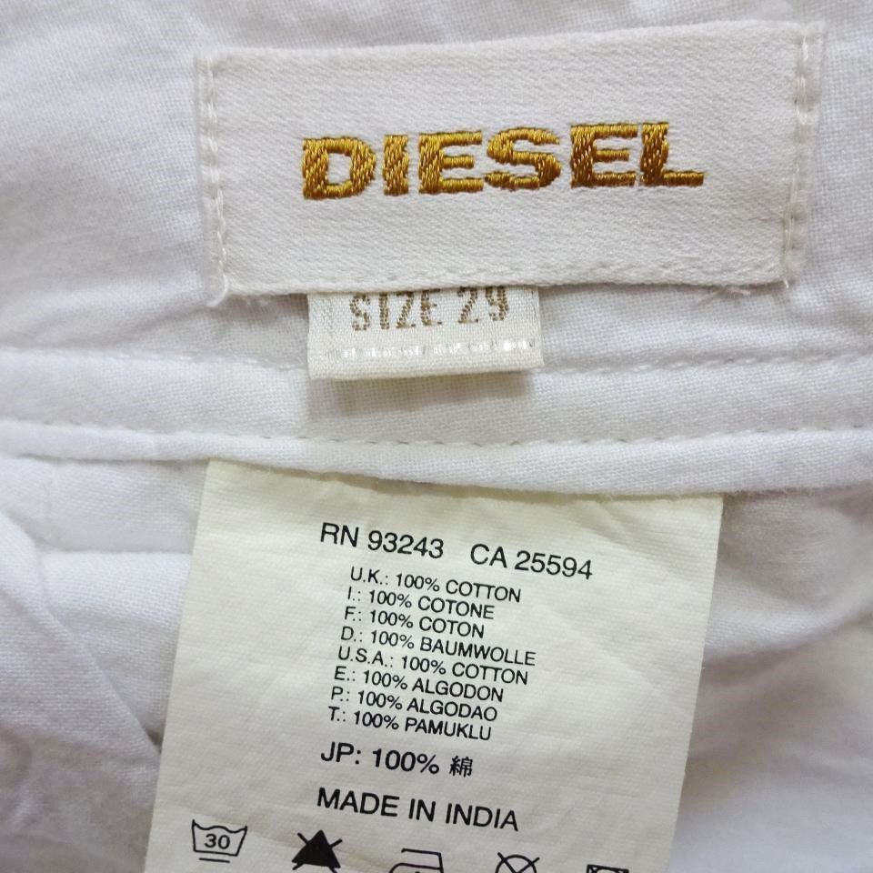 DIESEL ディーゼル 総柄 ペインターパンツ W84cm / W29 / M ホワイト