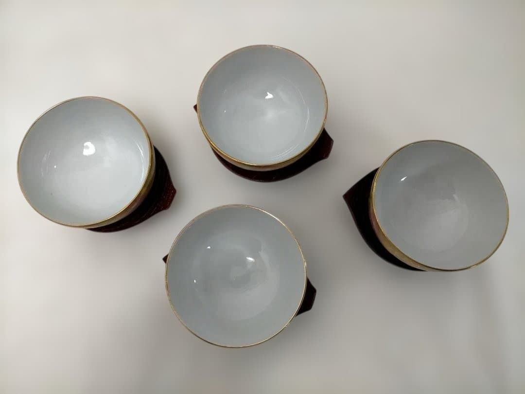 送料無料】 九谷焼 急須 湯呑4客 茶托4枚 湯冷まし 茶器セット 色絵