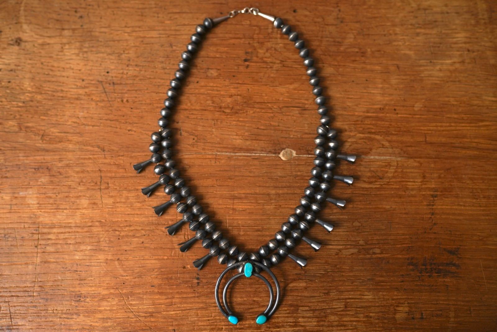 Navajo ナバホ族 シャドーボックス スカッシュブロッサム シルバー 