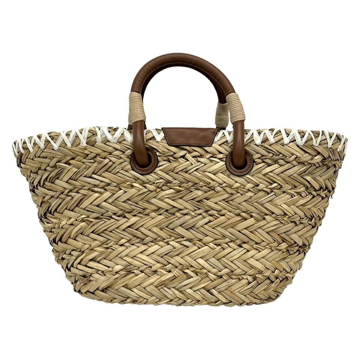 ANYA HINDMARCH ベージュ かごバッグ美品 Anya Hindmarch(アニヤハインドマーチ) トートバッグ スモールロープ