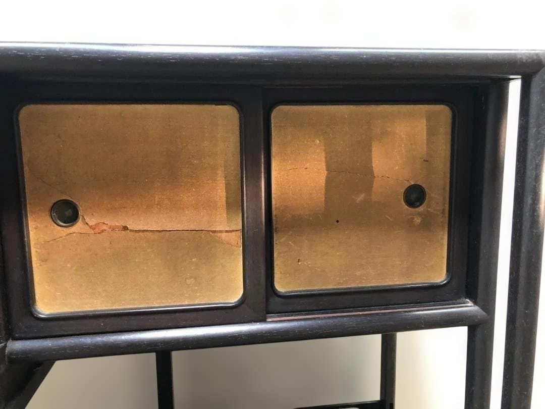 箪笥 飾り棚 違い棚 茶道具透かし彫り 和箪笥 アンティーク ビンテージ