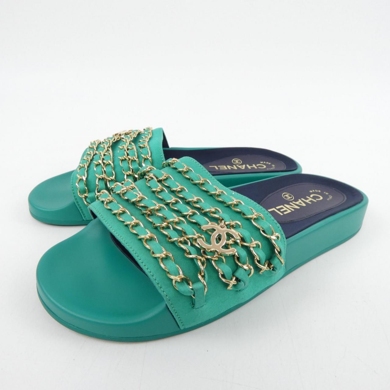 CHANEL ミントグリーン ツイード サンダル 楽天市場】【未使用品
